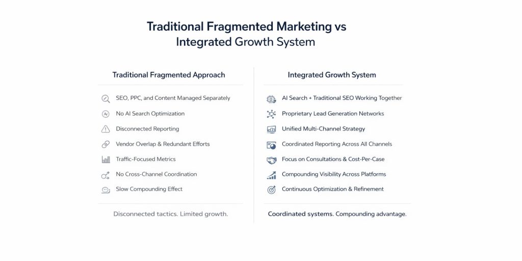 fragmented vs integrated modern law firm marketing